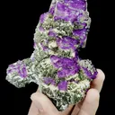 Natural Purple Fluorite and Pyrite Mineral Specimen,High Quality Specimen,YAO GANG XIAN,HUNAN,CHINA(110*84*30mm) - image 4