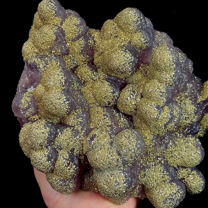 Natural Purple Fluorite and Pyrite, Mineral Specimen:Jiangxi,China (220*170*100MM) image