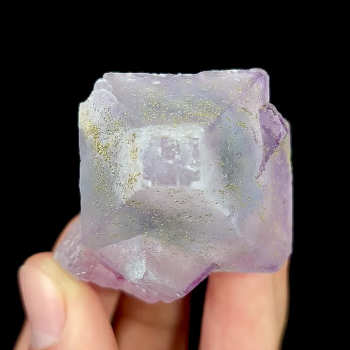 Natural Purple Fluorite and Pyrite, Mineral Specimen:Yaogangxian,Hunan (45*40*25MM) image