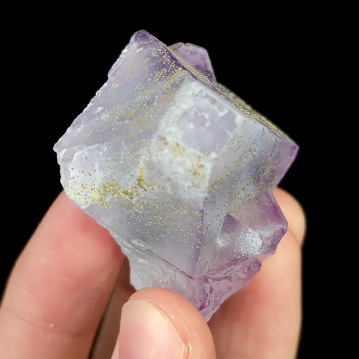 Natural Purple Fluorite and Pyrite, Mineral Specimen:Yaogangxian,Hunan (45*40*25MM) - image 4