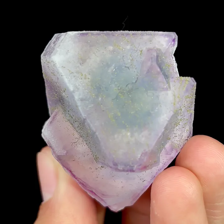 Natural Purple Fluorite and Pyrite, Mineral Specimen:Yaogangxian,Hunan (45*40*25MM) - image 3