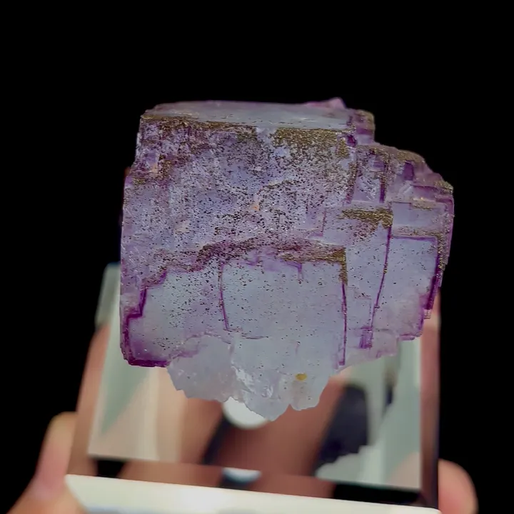 Natural Purple Fluorite and Pyrite, Mineral Specimen:Yaogangxian,Hunan (45*50*35MM) image