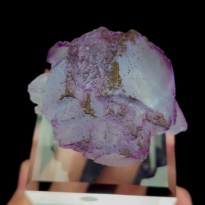 Natural Purple Fluorite and Pyrite, Mineral Specimen:Yaogangxian,Hunan (45*50*35MM) - image 3