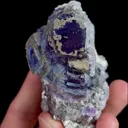 Natural Purple Fluorite and Pyrite, Mineral Specimen:Yaogangxian,Hunan (45*70*45MM) - image 4