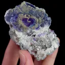 Natural Purple Fluorite and Pyrite, Mineral Specimen:Yaogangxian,Hunan (45*70*45MM) - image 6