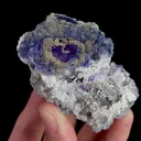 Natural Purple Fluorite and Pyrite, Mineral Specimen:Yaogangxian,Hunan (45*70*45MM) - image 7