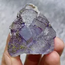 Natural Purple Fluorite and Pyrite Symbiosis comes from Yaogangxian,Hunan 35*40*30MM - image 3