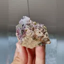 Natural Purple Fluorite and Pyrite Symbiosis comes from Yaogangxian,Hunan 70*45*20MM - image 2