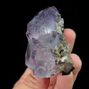 Natural Purple Fluorite and Pyrite,Ladder Pattern Mineral Specimen:Yaogangxian HUNAN(65*45*30mm) - image 4