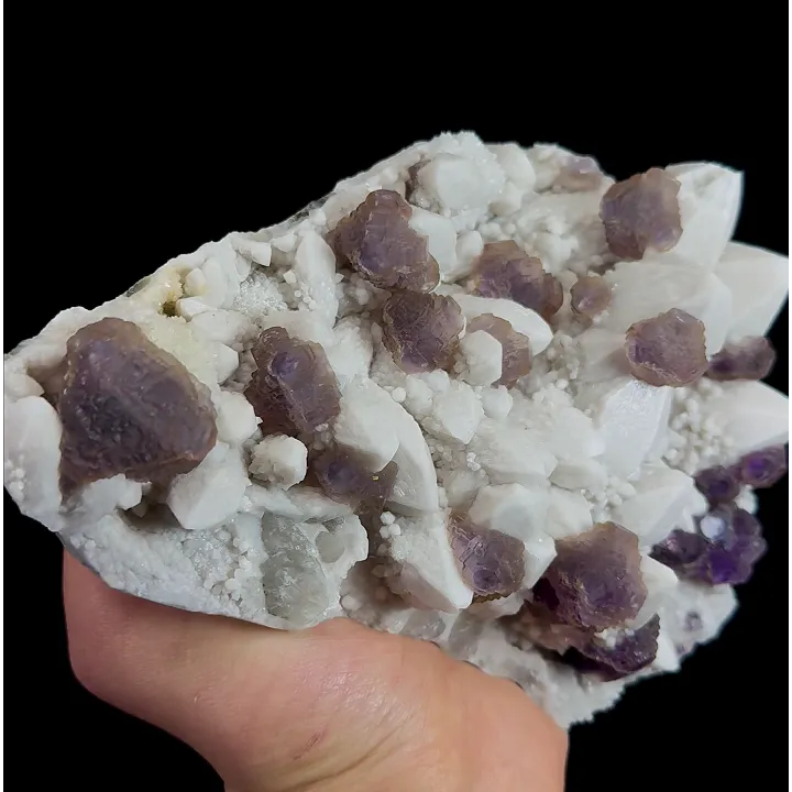 Natural Purple Fluorite and Quartz Cluster, Mineral Specimen: Inner Mongolia,China (170*130*65MM) - image 4