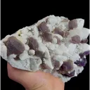 Natural Purple Fluorite and Quartz Cluster, Mineral Specimen: Inner Mongolia,China (170*130*65MM) - image 4