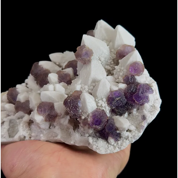 Natural Purple Fluorite and Quartz Cluster, Mineral Specimen: Inner Mongolia,China (170*130*65MM) - image 3