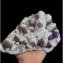 Natural Purple Fluorite and Quartz Cluster, Mineral Specimen: Inner Mongolia,China (170*130*65MM) - image 1