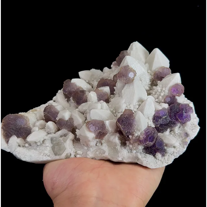 Natural Purple Fluorite and Quartz Cluster, Mineral Specimen: Inner Mongolia,China (170*130*65MM) - image 2