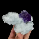 Natural Purple Fluorite and Quartz cluster, Mineral Specimen:Fujian,China (120*80*50MM) - image 4
