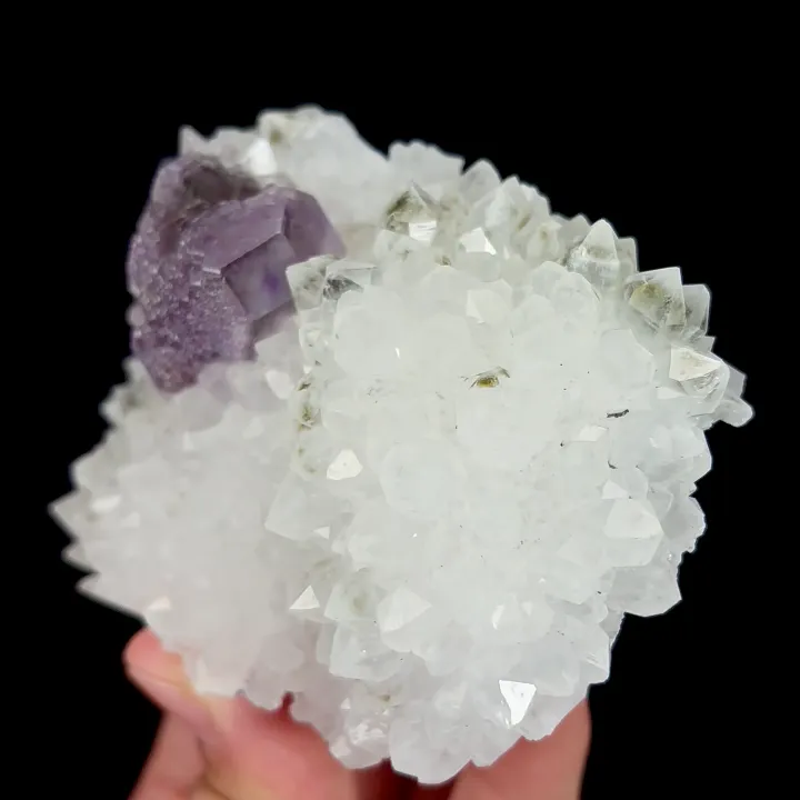 Natural Purple Fluorite and Quartz Cluster, Mineral Specimen:Zhejiang,China (100*70*35MM) - image 3