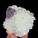 Natural Purple Fluorite and Quartz Cluster, Mineral Specimen:Zhejiang,China (100*70*35MM) - image 3