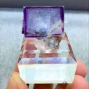 Natural Purple Fluorite and Quartz Coexist comes from Yaogangxian, Hunan 20*20*20MM - image 5