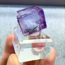 Natural Purple Fluorite and Quartz Coexist comes from Yaogangxian, Hunan 20*20*20MM - image 4