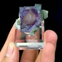 Natural Purple Fluorite and Quartz Coexist comes from Yaogangxian, Hunan 30*30*20MM - image 1