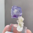 Natural Purple Fluorite and Quartz coexist comes from Yaogangxian,Hunan 25*20*35MM - image 3