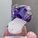 Natural Purple Fluorite and Quartz coexist comes from Yaogangxian,Hunan 30*25*30MM - image 1