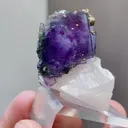 Natural Purple Fluorite and Quartz coexist comes from Yaogangxian,Hunan 30*25*30MM - image 2