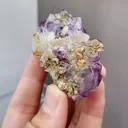 Natural Purple Fluorite and Quartz coexist comes from Yaogangxian,Hunan 50*35*35MM - image 6