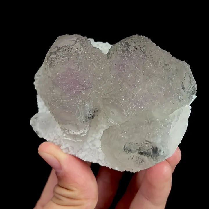 Natural Purple Fluorite and Quartz, Mineral Specimen: Fujian,China (80*65*40MM) - image 4