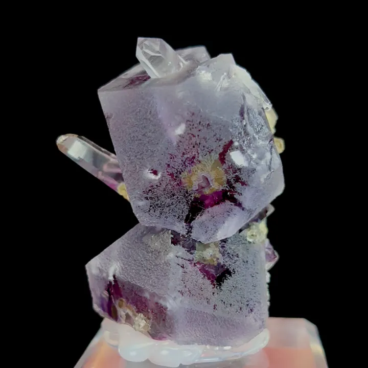 Natural Purple Fluorite and Quartz , Mineral Specimen: Inner Mongolia,China (30*35*45MM) - image 3