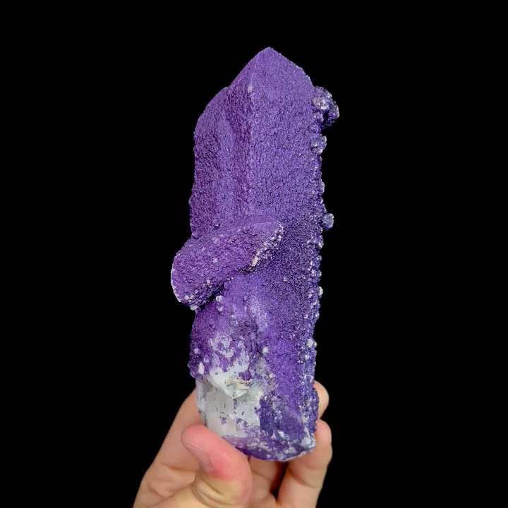 Natural Purple Fluorite and Quartz, Mineral Specimen: Inner Mongolia,China (55*45*155MM) image