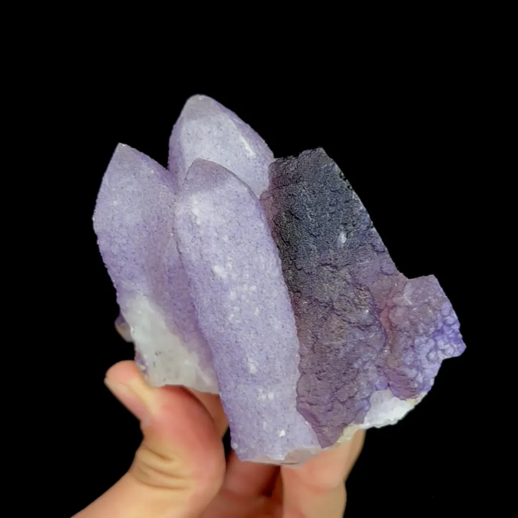 Natural Purple Fluorite and Quartz, Mineral Specimen: Inner Mongolia,China (85*60*65MM) image