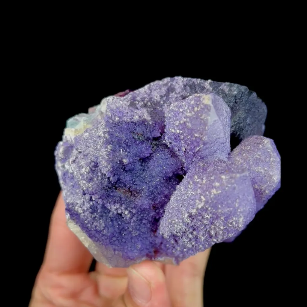 Natural Purple Fluorite and Quartz, Mineral Specimen: Inner Mongolia,China (85*60*65MM) - image 3