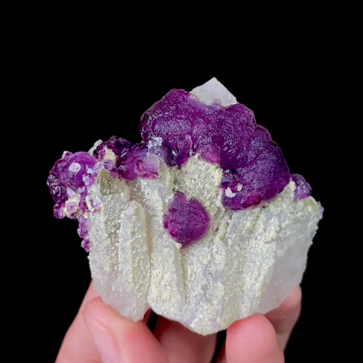 Natural Purple Fluorite and Quartz, Mineral Specimen: Leipingkuang,Chenzhou (60*55*20MM) - image 5