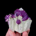 Natural Purple Fluorite and Quartz, Mineral Specimen: Leipingkuang,Chenzhou (60*55*20MM) - image 5