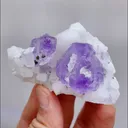 Natural Purple Fluorite and Quartz, Mineral Specimen: Shizhuyuan,Fujian (75*45*30MM) - image 5