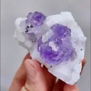 Natural Purple Fluorite and Quartz, Mineral Specimen: Shizhuyuan,Fujian (75*45*30MM) - image 4