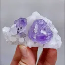 Natural Purple Fluorite and Quartz, Mineral Specimen: Shizhuyuan,Fujian (75*45*30MM) - image 6