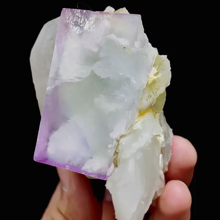 Natural Purple Fluorite and Quartz, Mineral Specimen: Yaogangxian,Hunan (55*70*45MM) - image 2