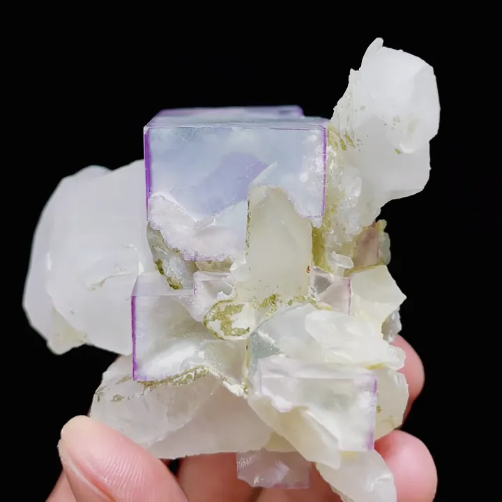 Natural Purple Fluorite and Quartz, Mineral Specimen: Yaogangxian,Hunan (55*70*45MM) - image 3