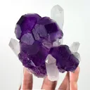 Natural Purple Fluorite and Quartz, Mineral Specimen:Chenzhou,Hunan (70*45*60MM) - image 4
