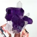 Natural Purple Fluorite and Quartz, Mineral Specimen:Chenzhou,Hunan (70*45*60MM) - image 2