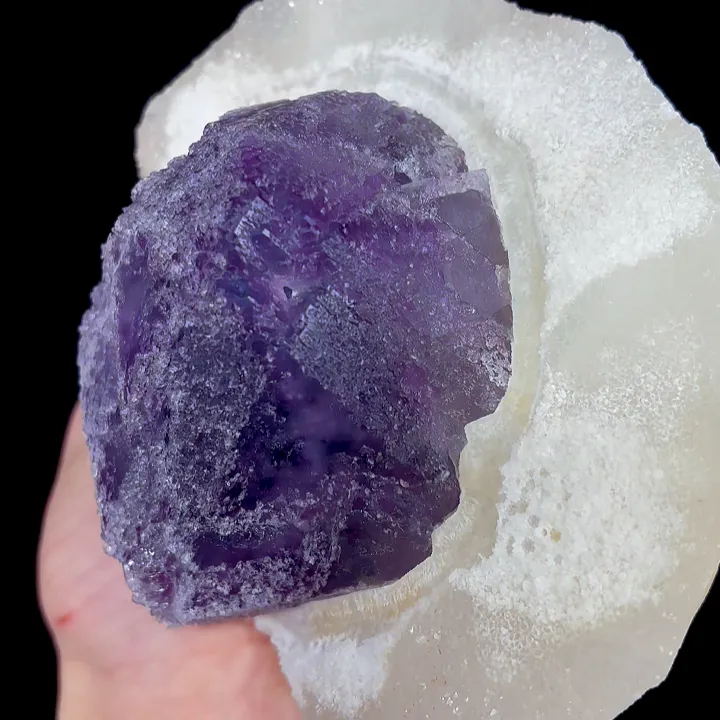 Natural Purple Fluorite and Quartz, Mineral Specimen:Fujian,China (135*115*80MM) - image 4