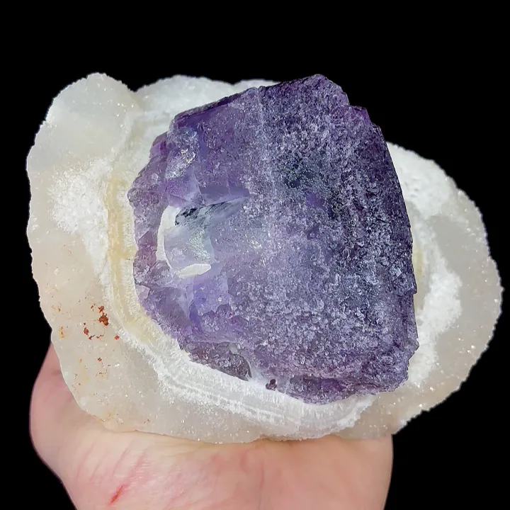 Natural Purple Fluorite and Quartz, Mineral Specimen:Fujian,China (135*115*80MM) image