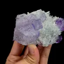 Natural Purple Fluorite and Quartz, Mineral Specimen:Fujian,China (85*35*40MM) - image 3