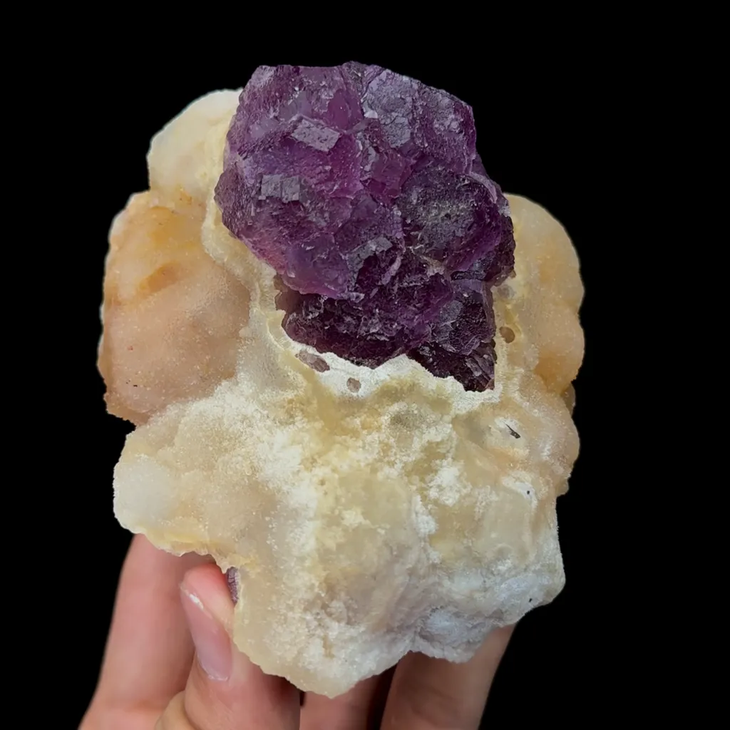 Natural Purple Fluorite and Quartz Mineral Specimen,High Quality Specimen,DEAN,JIANGXI,CHINA(108*97*65mm) - image 3