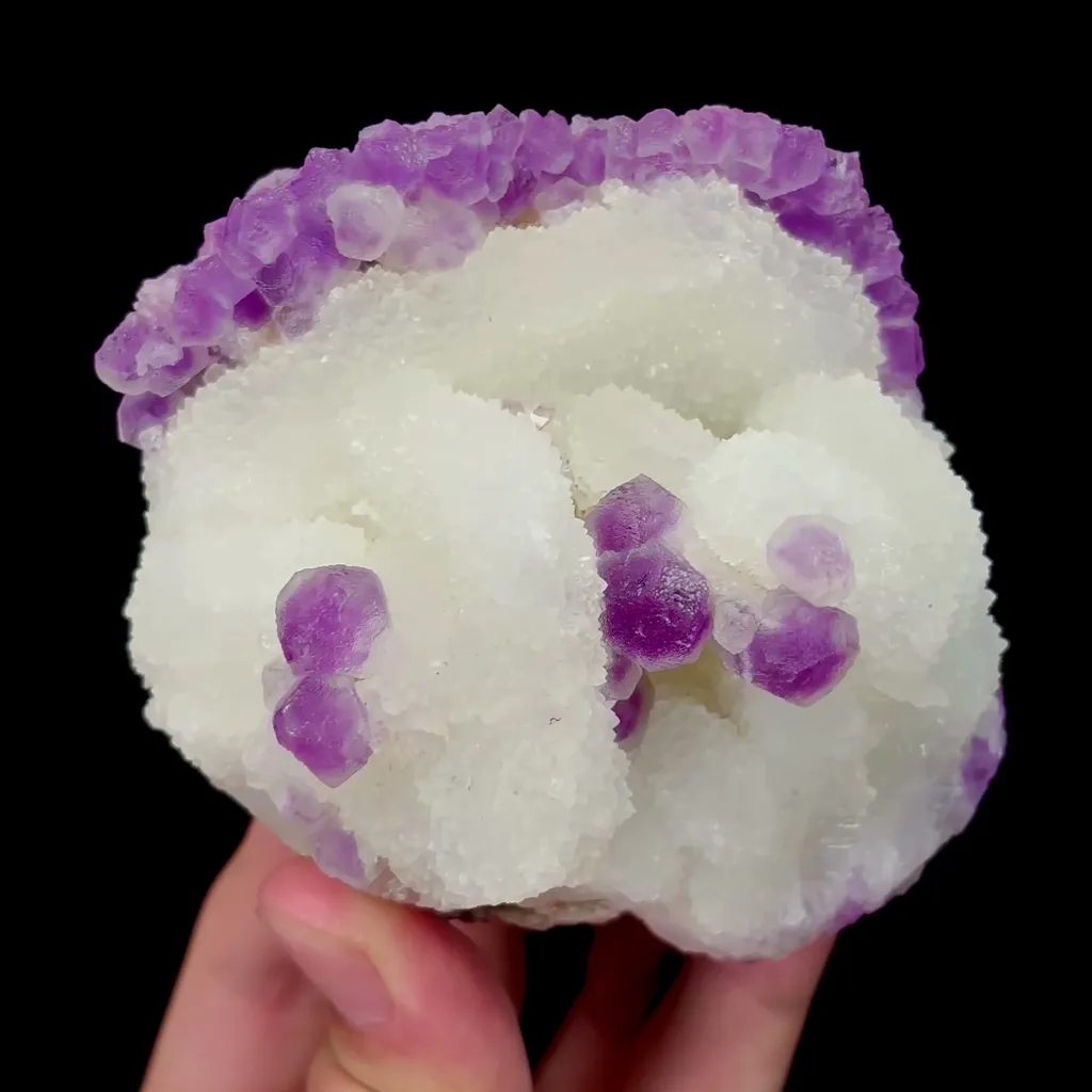 Natural Purple Fluorite and Quartz Mineral Specimen,High Quality Specimen,FUJIAN,CHINA(80*80*65mm) image