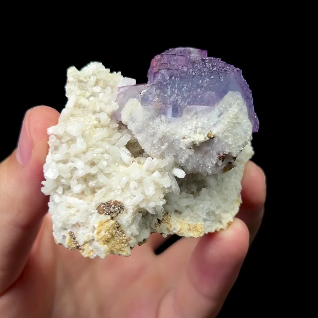 Natural Purple Fluorite and Quartz Mineral Specimen,High Quality Specimen,YAO GANG XIAN,HUNAN,CHINA(50*60*30mm) - image 7