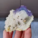 Natural Purple Fluorite and Quartz Mineral Specimen,High Quality Specimen,YAO GANG XIAN,HUNAN,CHINA(50*60*30mm) - image 4