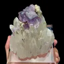 Natural Purple Fluorite and Quartz Mineral Specimen,High Quality Specimen,YAO GANG XIAN,HUNAN,CHINA(99*103*77mm) - image 1